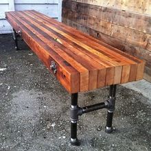 Industrial Iron Bench