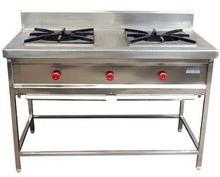 commercial two burner cooking range