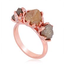 Rose Gold Diamond Designer Women Ring