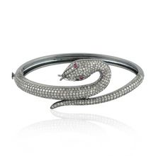 Ruby Snake Design Bangle