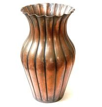 Hammered Copper Flower Vase