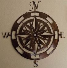 Metal Compass Rose Wall Art