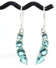 Blue Topaz Quartz Earring