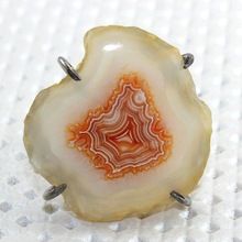 Natural Agate Slice Ring Jewelry