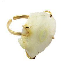 Natural Lemon Solar Quartz Ring