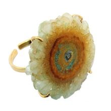 Natural Yellow Solar Quartz Ring