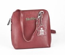 Fashionable Red Pure Leather Woman Sling Bag