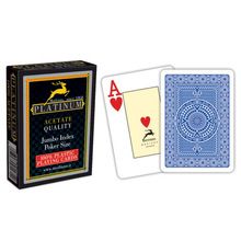 plastic blue playing cards