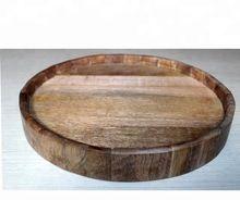 Barrel Look Wooden Platter