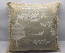 Natural Cotton Linen Printed Cushion Cover