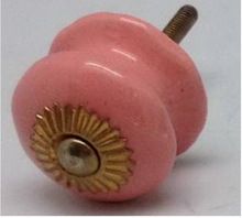 Rose Pink Colour Ceramic Knobs