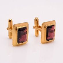 Garnet Gold Cuff links