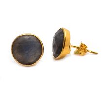 labradorite gemstone stud earrings