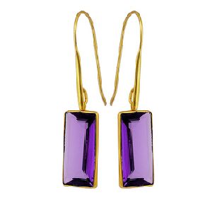 Amethyst Color Hydro Gemstone earring