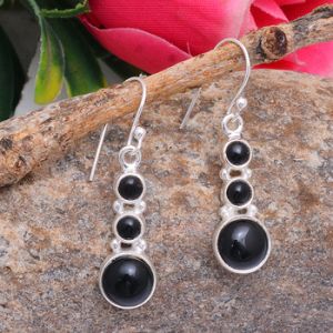 Black Onyx Cab earring