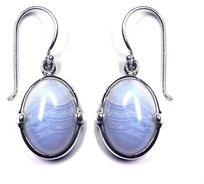 Blue Less Sterling Silver Earring