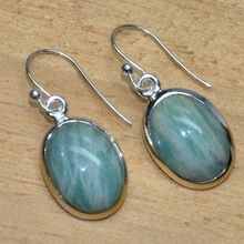 Green Banded Agate Earrings