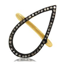 Pave Diamond Gold Plated Ring
