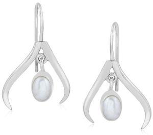 Pearl Gemstone Oval Shape earring