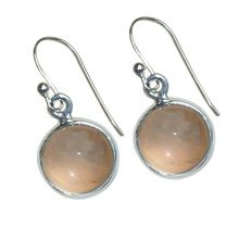 Rose Quartz Silver Earring