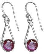 Silver Ruby Earring