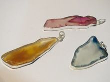 Agate Slice gemstone Pendant