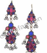 Afghani Kuchi Stone Earrings