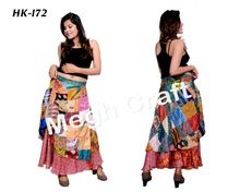 Double Layer Patch Work Skirt