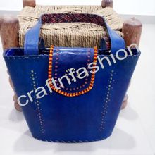 Fabric Leather Tote Bag