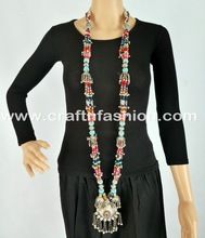 Urban German Silver Afghan Long Necklace