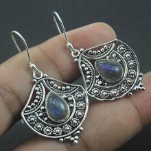 Designer labradorite gemstone earring