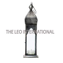 black nickel Moroccan lantern