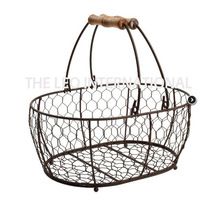 Decorative metal wire basket