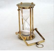 Hanging brass metal Nautical Sand timer