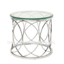 latest design glass top metal coffee table