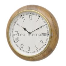 Wood and brass Wall Clock