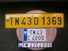 Blank Number Plate