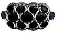 Black onyx diamond ring