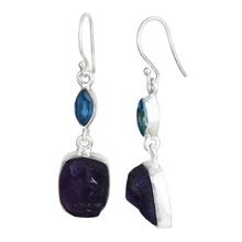 cut amethyst earrings