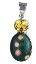 oceanJasper Citrine pendant