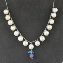 Pearl and amethyst necklace