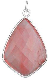 silver cherry quartz pendant