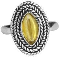 silver citrine ring