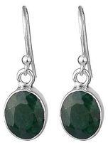 Silver Emerald Earrings