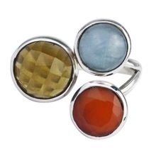 Silver Multi gemston Ring