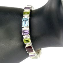 Silver multigem stone Bracelets