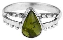 silver peridot ring