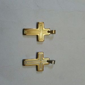 Mens Steel Cross Pendant