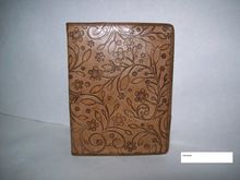 floral pattern leather engraved journals