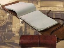 handmade leather scroll journals